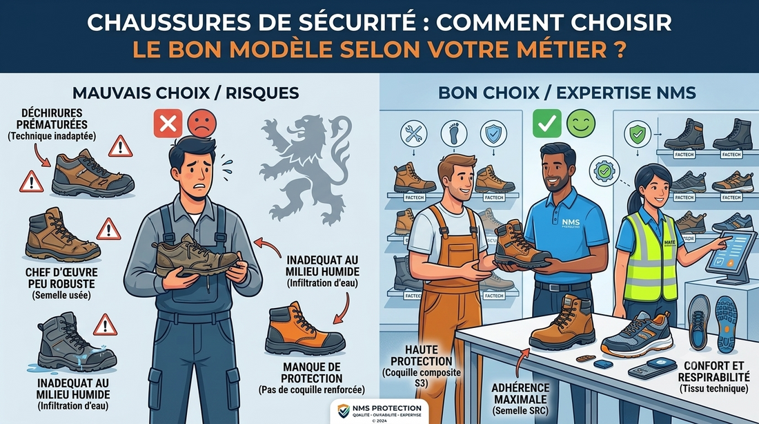 Chaussures de sécurité en Belgique : comment choisir le bon modèle selon votre métier ?